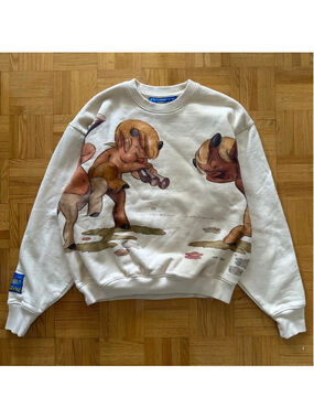 Disney Cream Sweatshirt with Bambi Graphic